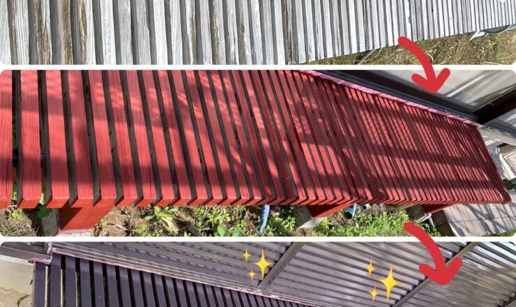 佐倉市外壁屋根塗装工事、濡れ縁塗装