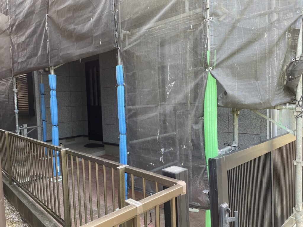 佐倉市外壁塗装専門店ファースト・リフォーム塗装工事足場設置