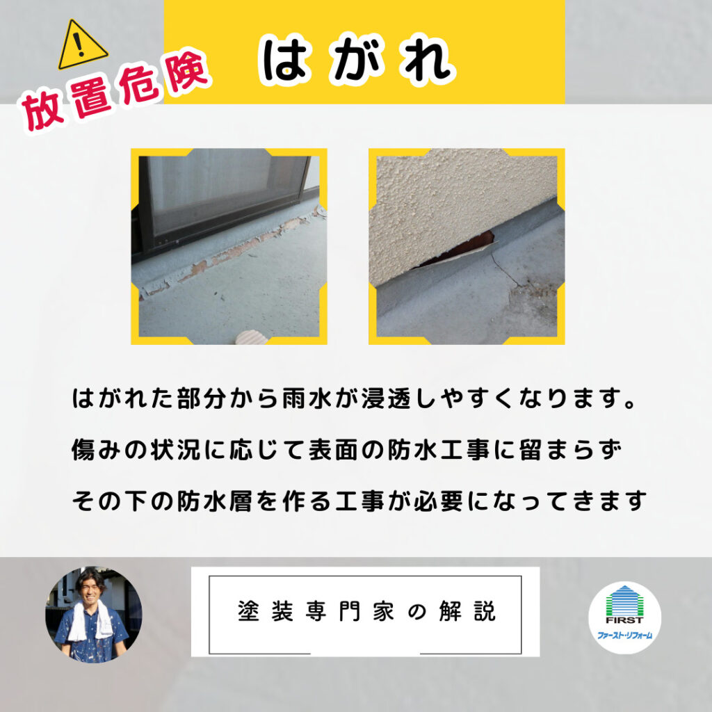 佐倉市外壁塗装ファースト・リフォームベランダ防水工事について
