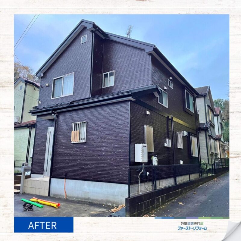 佐倉市外壁塗装、施工事例、ビフォーアフター、施工後