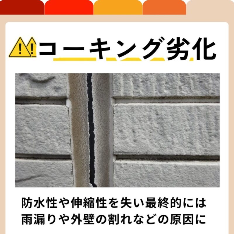 佐倉市外壁塗装、外壁劣化症状チェック、コーキング劣化