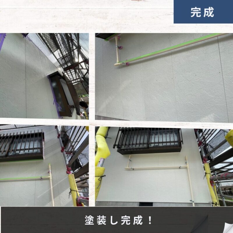 佐倉市八幡台塗り替え、外壁塗装事例、サイディング張り替え、施工後