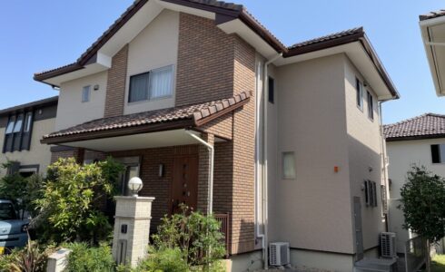 印西市東の原、外壁塗装完成、施工後