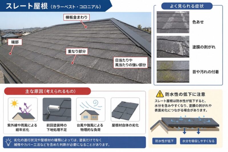 佐倉市、屋根、剥がれの原因