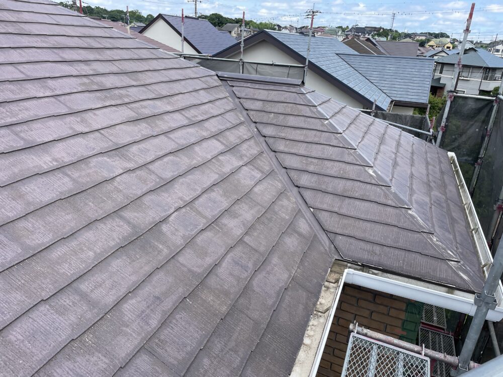 佐倉市染井野外壁塗装ビフォーアフター、屋根塗装施工前