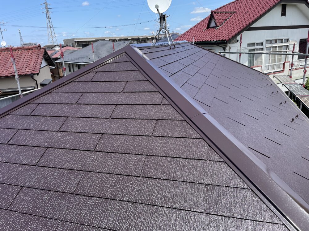 千葉市若葉区西都賀屋根塗装、施工後