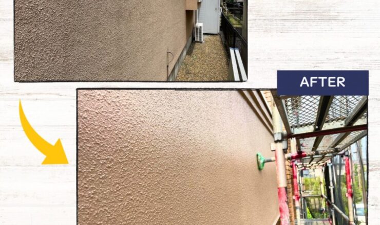 佐倉市染井野外壁塗装、施工前、施工後