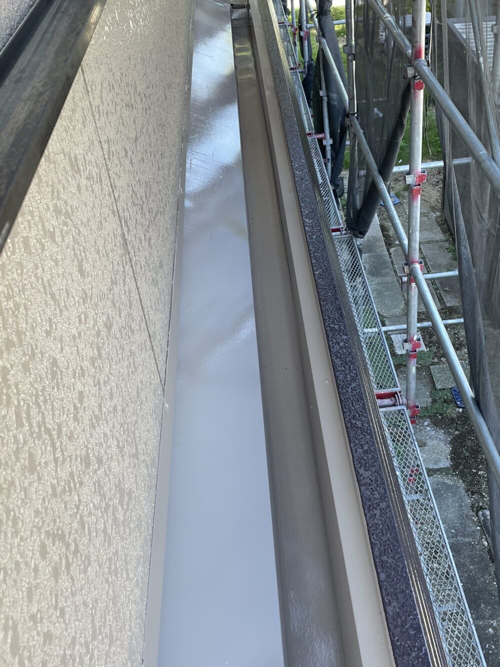 佐倉市上座セキスイ系ハウスメーカーの塗装、施工後、雨どい