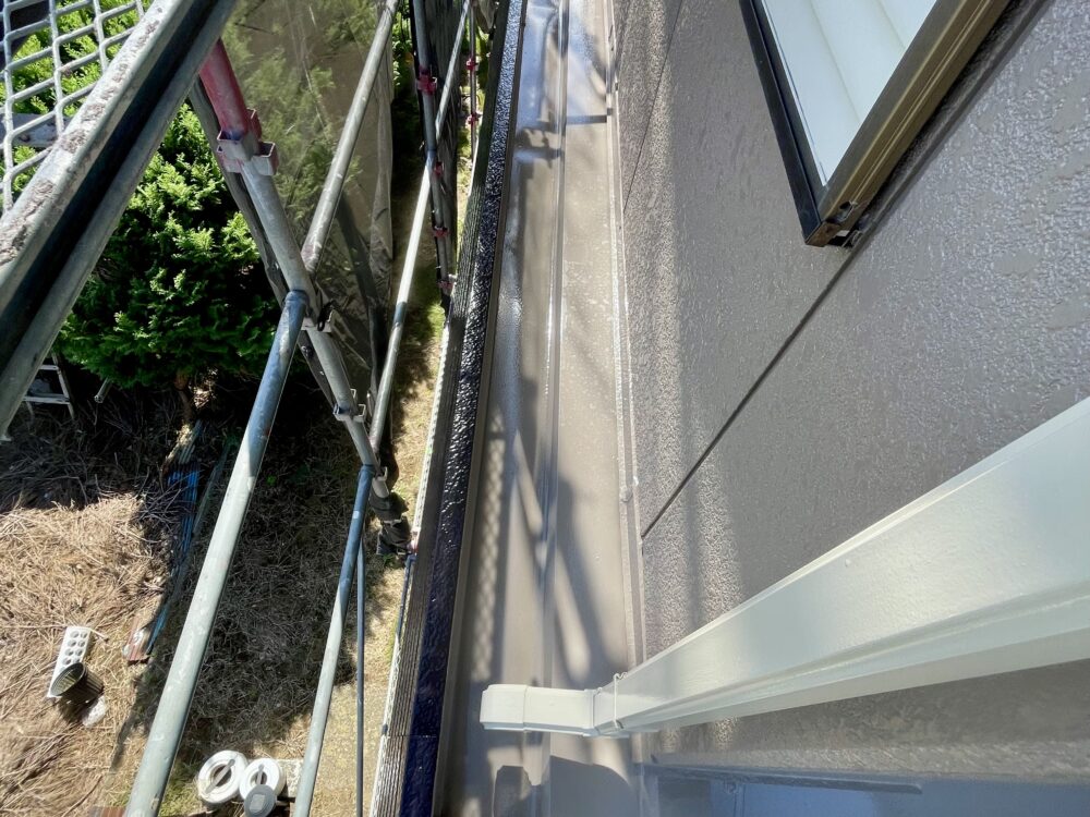 佐倉市上座セキスイ系ハウスメーカーの塗装、施工後、竪樋