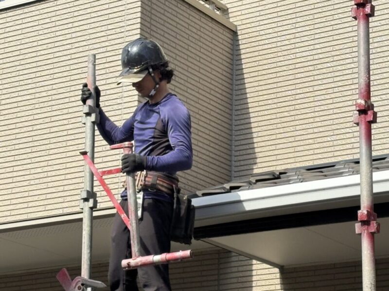 佐倉市、塗装工事、足場安全に