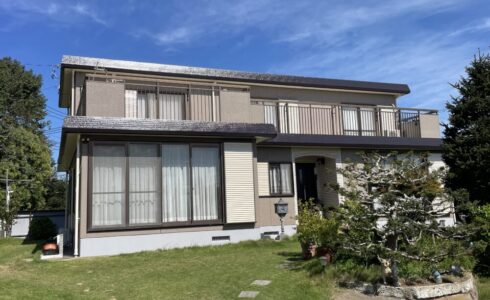 佐倉市上座セキスイ系ハウスメーカーの外壁塗装完成、施工後