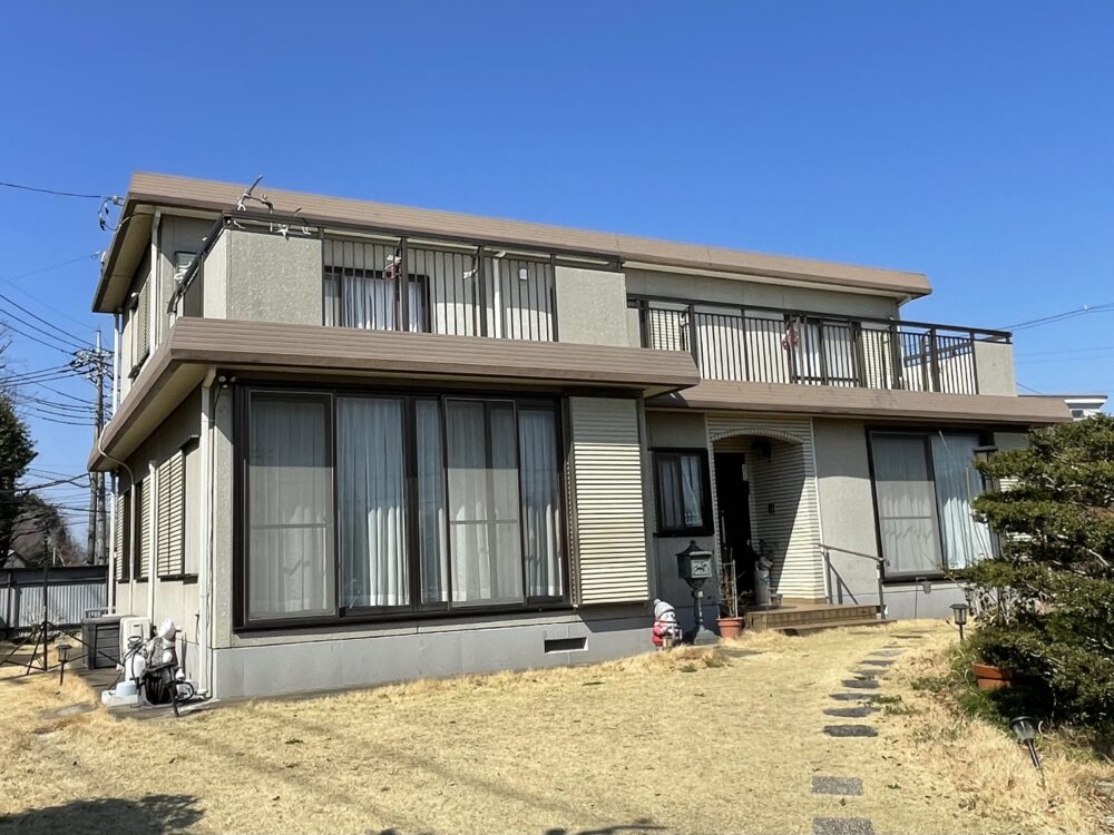 佐倉市上座セキスイ系ハウスメーカーの外壁塗装完成、施工前
