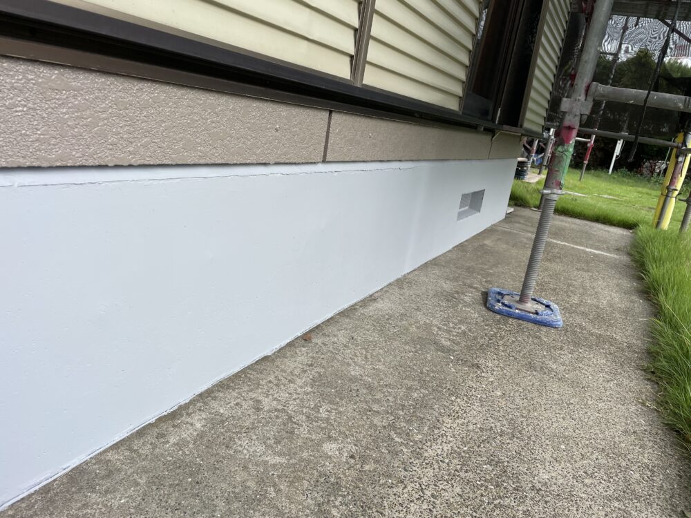 佐倉市上座セキスイ系ハウスメーカーの塗装、施工後、基礎部分