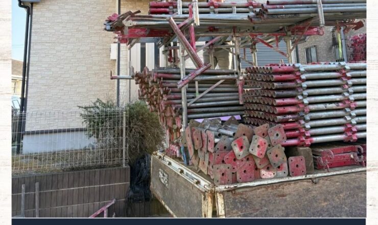 佐倉市弥勒町、外壁塗装、屋根カバー工事スタート、近隣配慮、作業車駐車注意