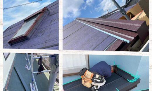 屋根カバー工法、棟板金の交換