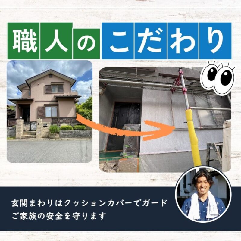 佐倉市白銀外壁塗装・屋根塗装スタート、安全第一