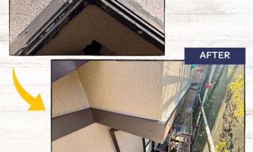 佐倉市白銀、幕板工事、ビフォーアフター①