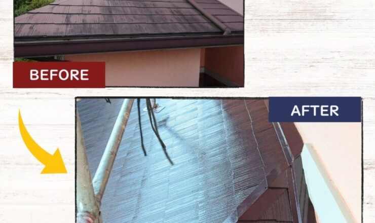 佐倉市染井野、屋根塗装、完成、一階屋根