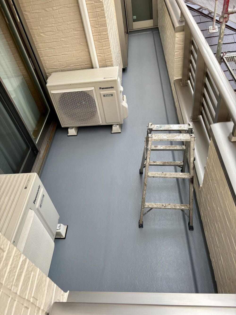 佐倉市上座、ベランダ防水工事、外壁塗装と併せて、施工後