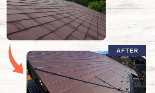 佐倉市白銀、屋根カバー工事