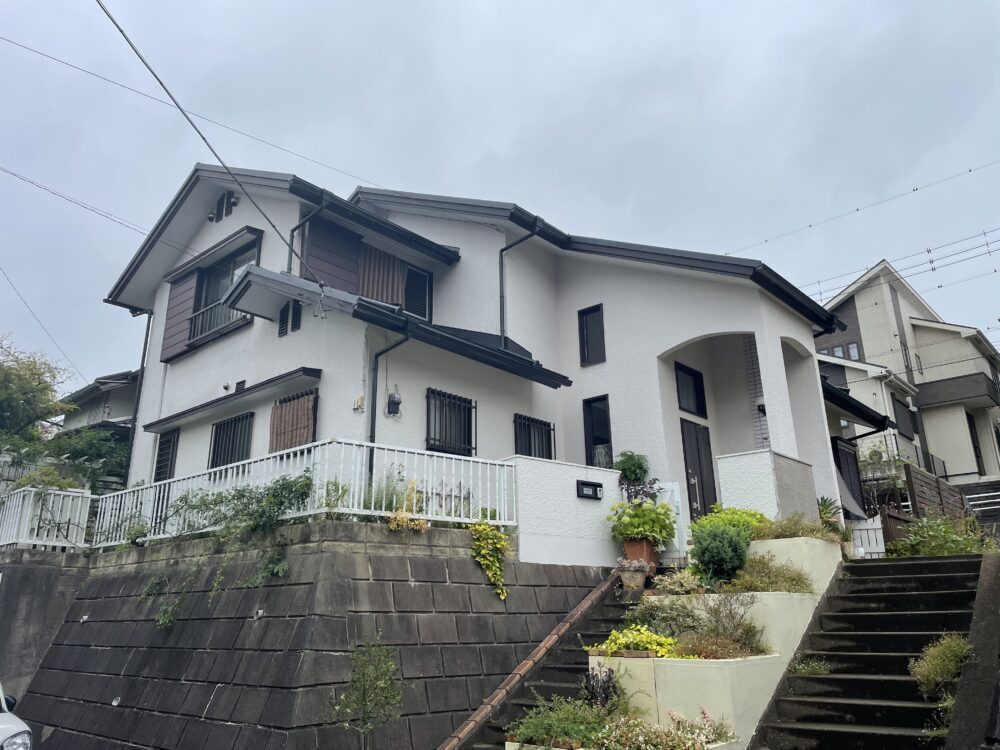 佐倉市上座、外壁塗装、施工前、家全体