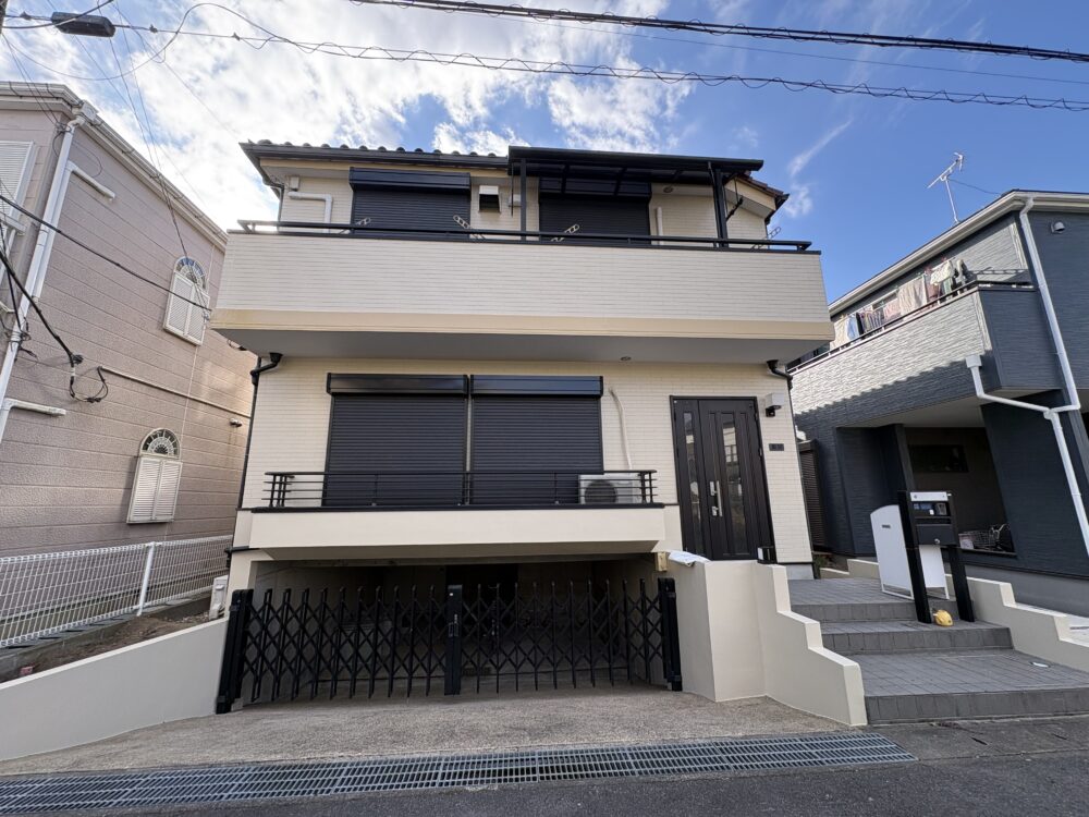 佐倉市西志津、外壁塗装、施工後、家正面