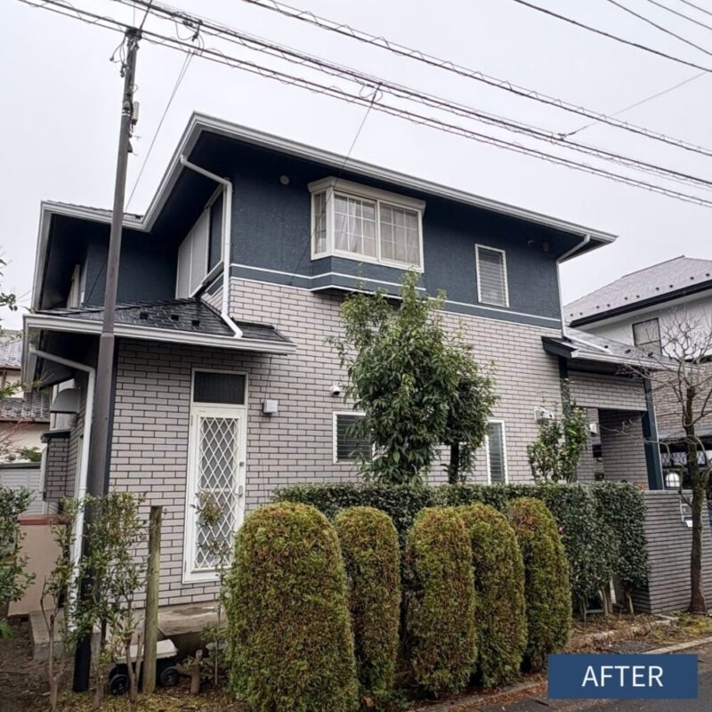佐倉市染井野外壁塗装、屋根塗装、施工後家全体