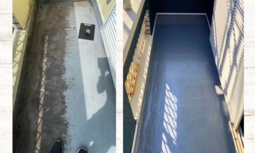 佐倉市染井野ベランダ防水工事、ビフォーアフター