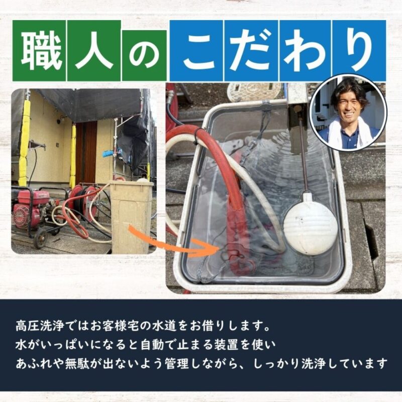 佐倉市本町、外壁塗装スタート、高圧洗浄