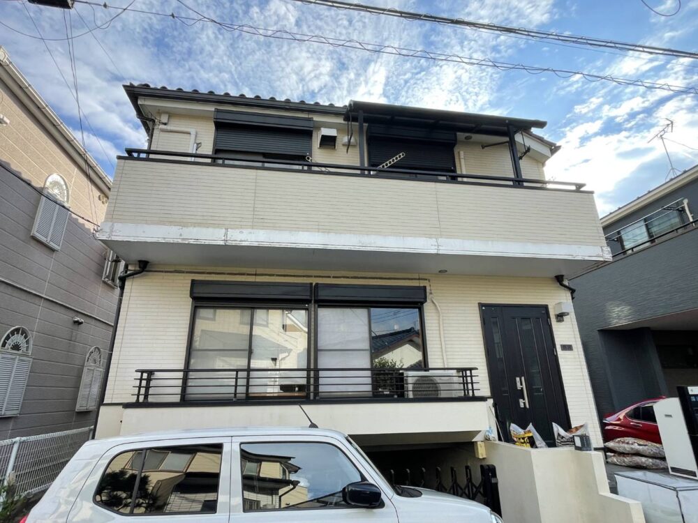 佐倉市西志津、外壁塗装、施工前、家正面