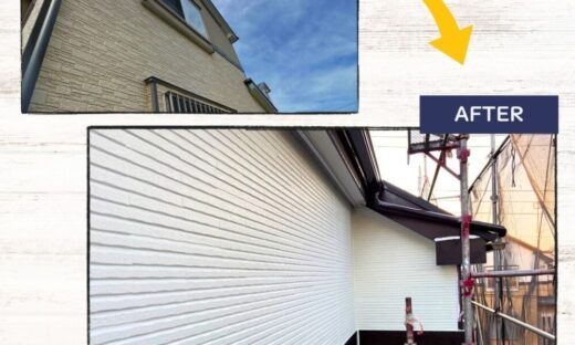 佐倉市弥勒町、外壁塗装、２色分け