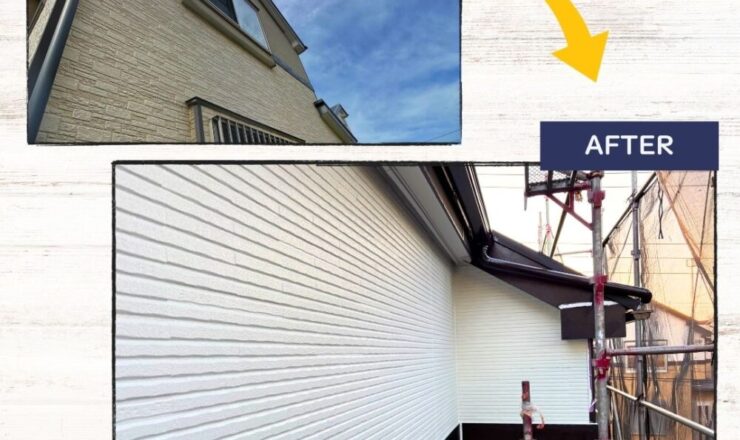 佐倉市弥勒町、外壁塗装、２色分け