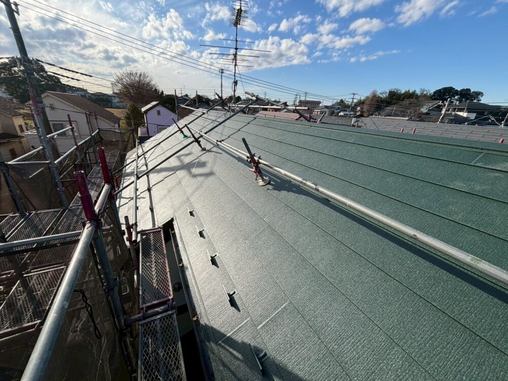 佐倉市弥勒町、屋根カバー工事、施工後