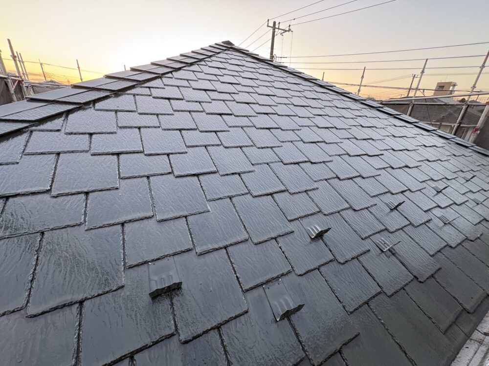 佐倉市染井野、屋根塗装後