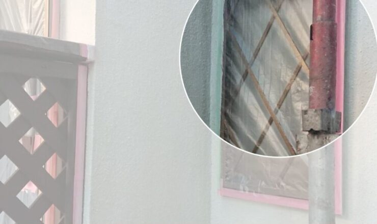 佐倉市西志津、外壁塗装、養生作業、美しい見切り線