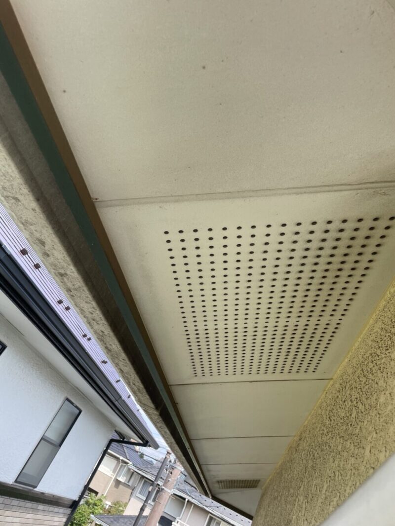 佐倉市染井野、軒天塗装、施工前