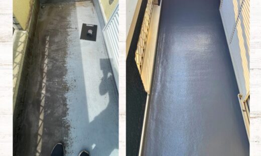 佐倉市染井野ベランダ防水工事、ビフォーアフター