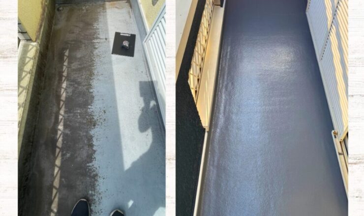 佐倉市染井野ベランダ防水工事、ビフォーアフター