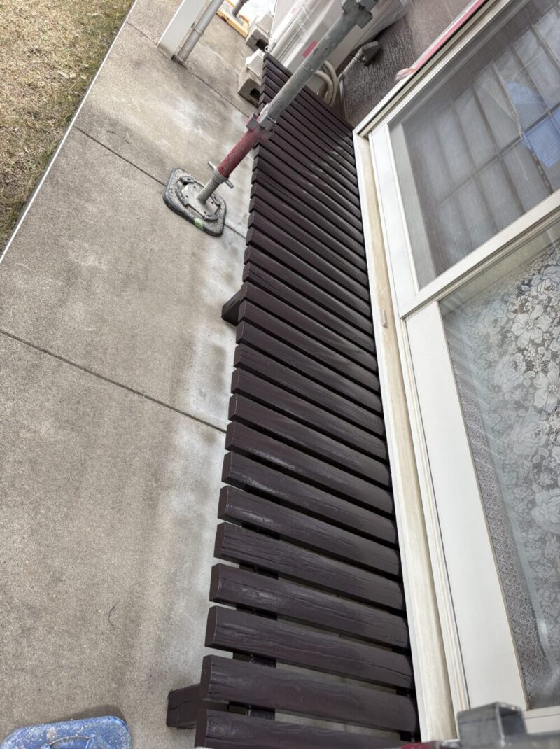 佐倉市染井野、濡れ縁、塗装後