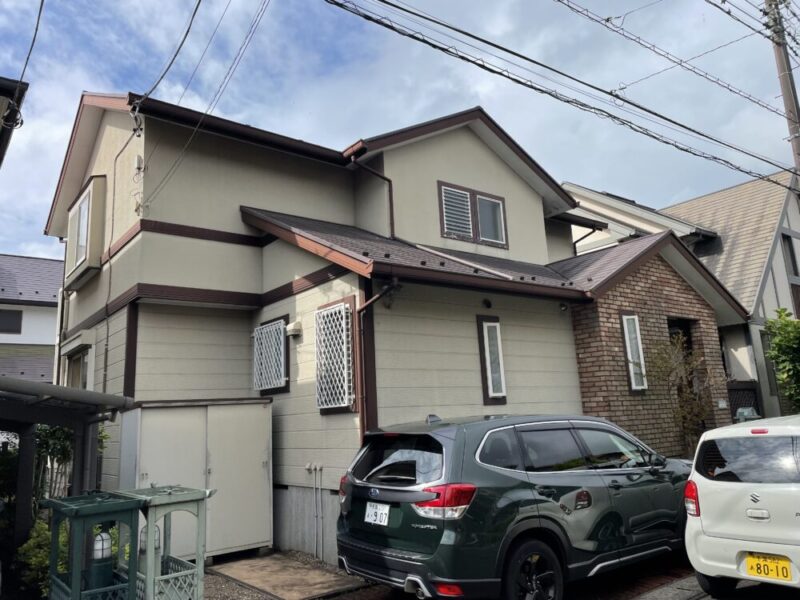 佐倉市染井野外壁塗装施工前、家斜め前