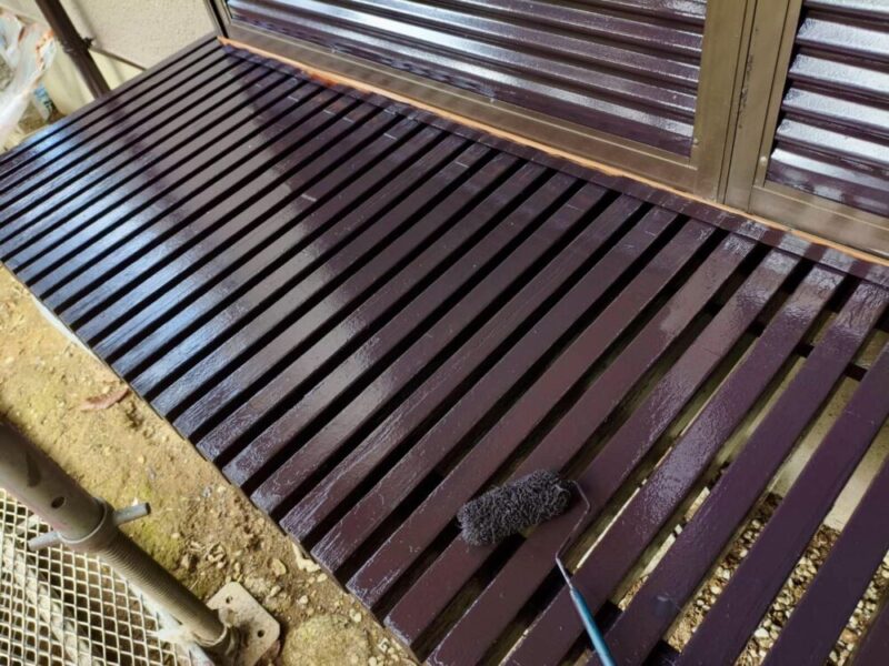 佐倉市白銀、濡れ縁の塗装、施工後