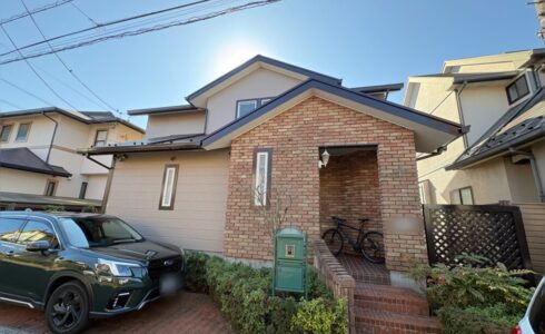 佐倉市染井野外壁塗装施工後。正面から