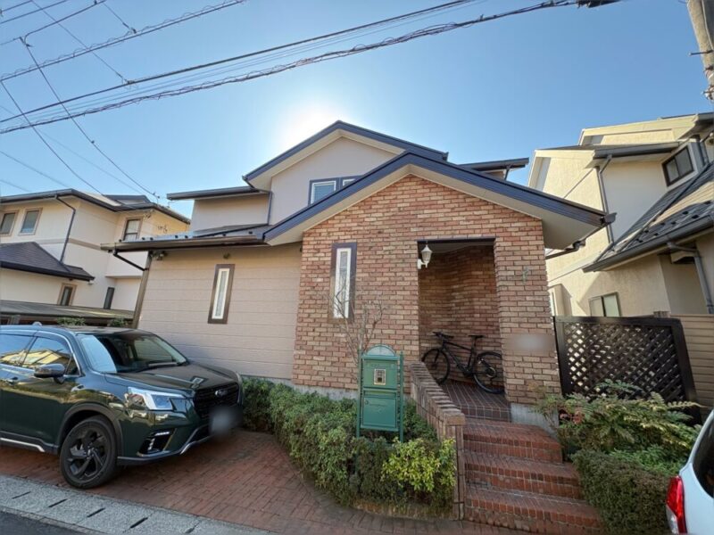 佐倉市染井野外壁塗装施工後。正面から