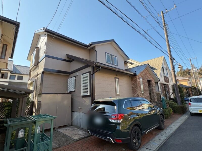 佐倉市染井野外壁塗装施工後。斜め前から