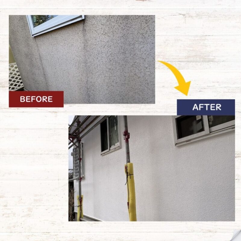 印西市若萩、外壁塗装ビフォーアフター１