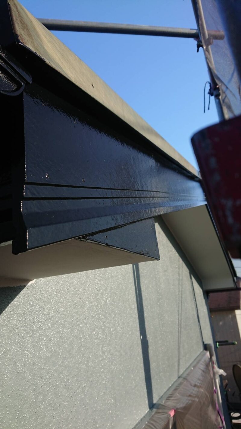 佐倉市西志津、破風板塗装後