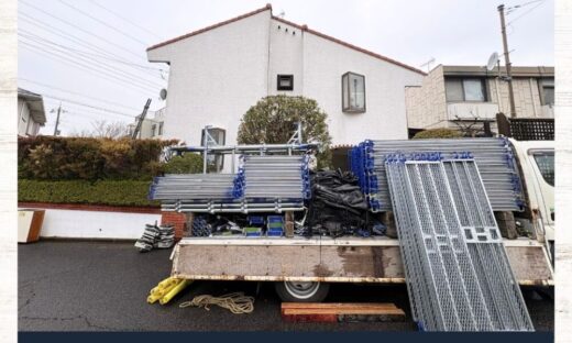 佐倉市宮前、外壁塗装スタート、近隣配慮