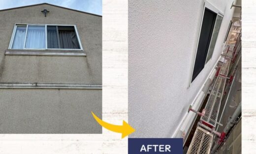 印西市若萩、外壁塗装ビフォーアフター２