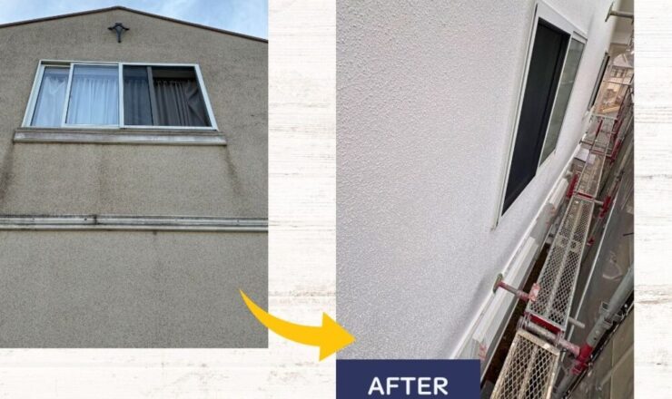 印西市若萩、外壁塗装ビフォーアフター２