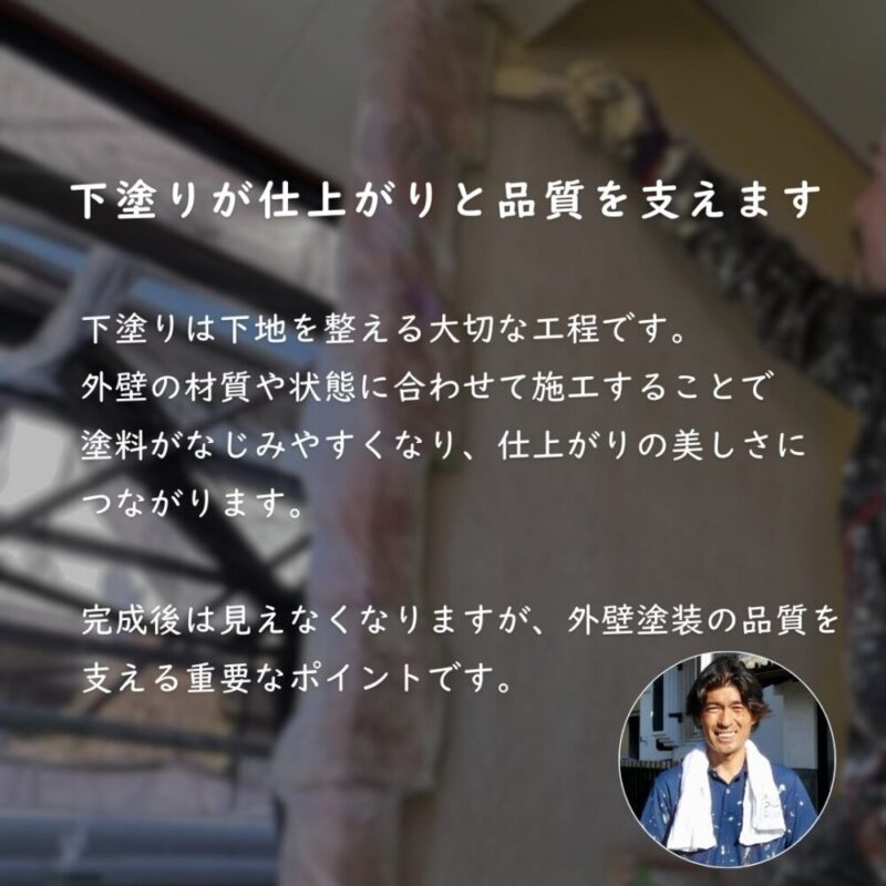 佐倉市白銀、外壁塗装、下塗り工程の役割